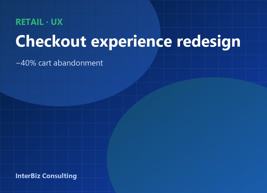 Retail UX redesign improving checkout conversion