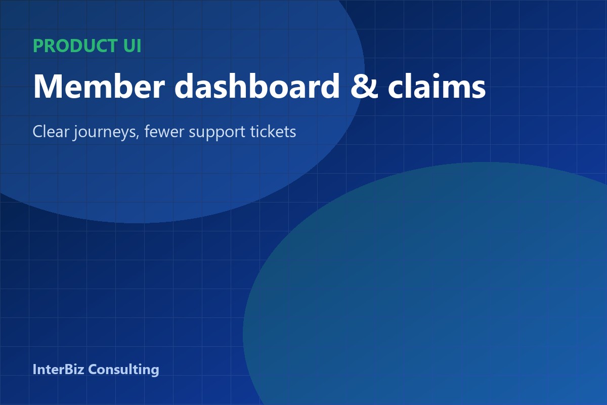 Member dashboard and claims UI